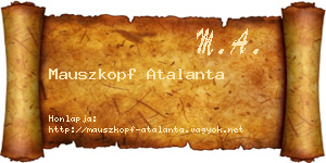 Mauszkopf Atalanta névjegykártya